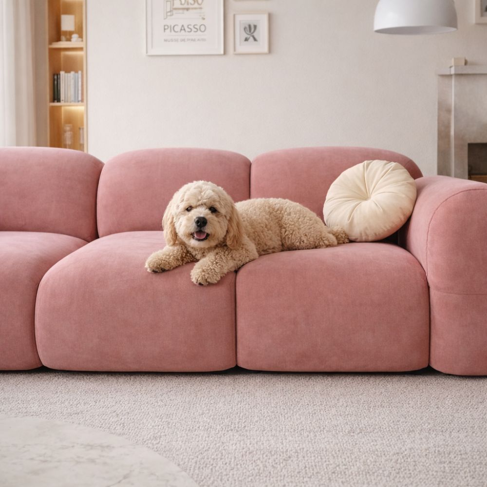 Cordular Cloud Sofa - Modular Boucle Sectional Couch